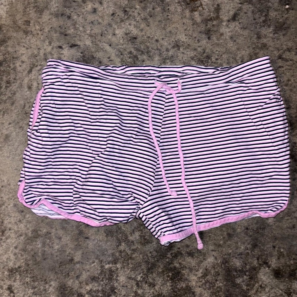 Carole Hochman Pajama Shorts Womens Large Multicolor Striped Cotton Sleepwear